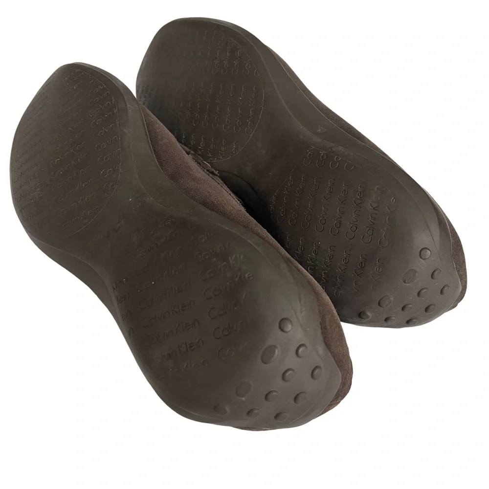 Calvin Klein Dale Brown Suede Slip on Loafers. Like new. Size 11